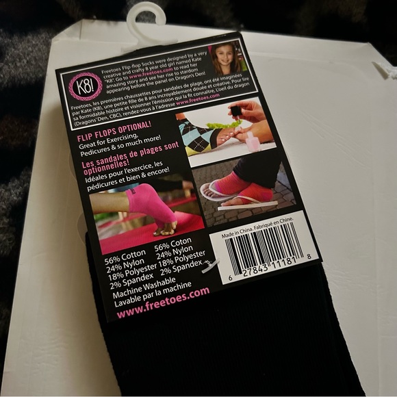 NWT FREE TOES Toeless SOCKS Flip Flop YOGA Exercise PEDICURES Set of 2 - Picture 5 of 6